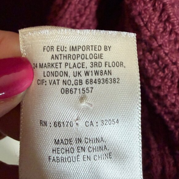 Anthropologie Knitted & Knotted Posie Cardigan Womens Size M Heavy Cabin Wool - Picture 8 of 10